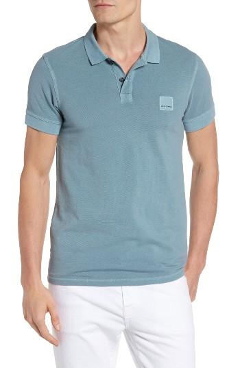 Men's Boss Orange Pascha Polo, Size - Blue