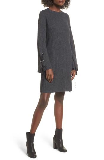Women's Bp. Tie Sleeve Sweater Dress, Size - Grey