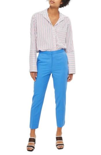 Women's Topshop Tailored Cigarette Trousers Us (fits Like 2-4) - Blue