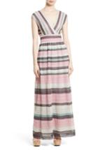 Women's M Missoni Lace Stripe Maxi Dress Us / 36 It - Pink