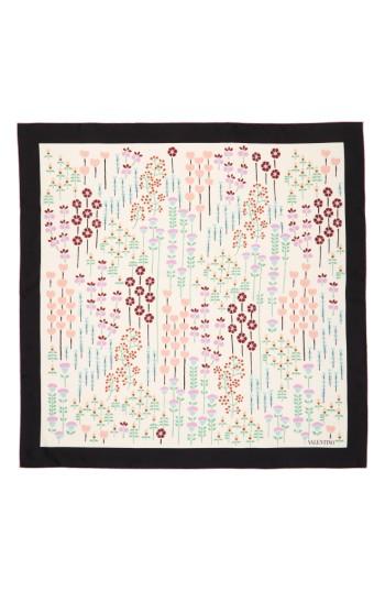 Women's Valentino Flower Stems Silk Scarf