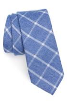 Men's Nordstrom Men's Shop Wilbur Check Cotton Tie, Size - Blue