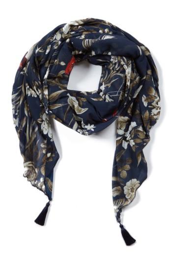 Women's Fuzzi Tassel Tulle Scarf