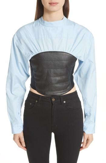 Women's Marine Serre Bustier Shirt - Black