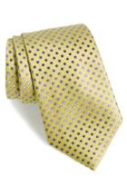 Men's Nordstrom Men's Shop Boardwalk Dot Silk Tie, Size - Green
