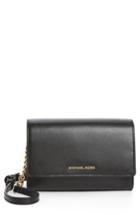 Michael Michael Kors Medium Ruby Convertible Leather Clutch - Black