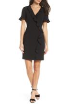 Women's French Connection Alianor Stretch Frill Dress - Black