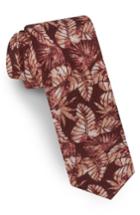 Men's Ted Baker London Palm Leaf Silk Tie, Size - Red