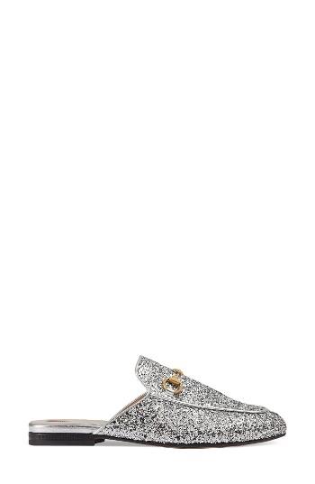 Women's Gucci Princetown Glitter Mule .5us / 35.5eu - Grey