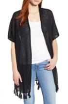 Women's Tommy Bahama Lea Long Linen Cardigan - Black