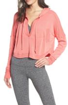 Women's Free People Movement Aries Cropped Hoodie - Coral
