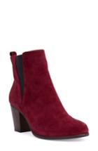 Women's Shoes Of Prey Block Heel Chelsea Boot .5 A - Burgundy
