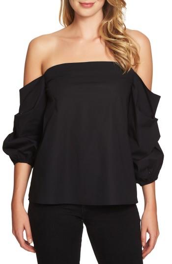 Women's 1.state Off The Shoulder Voluminous Blouse, Size - Black