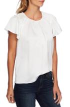 Women's Cece Flutter Sleeve Blouse, Size - White