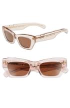 Women's Pared Bec & Bridge Petite Amour 50mm Sunglasses - Light Fawn Solid Brown Lenses