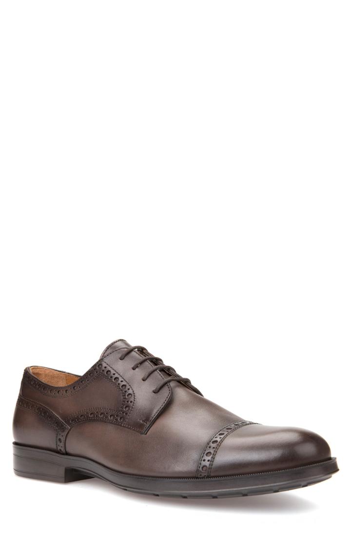 Men's Geox Hilstone 1 Cap-toe Derby .5us / 43.5eu - Brown
