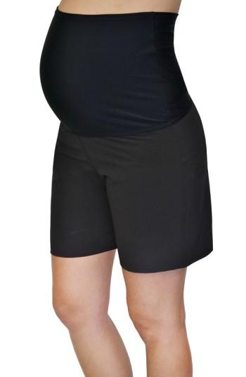 Women's Mermaid Maternity Foldover Maternity Board Shorts, Size - Black