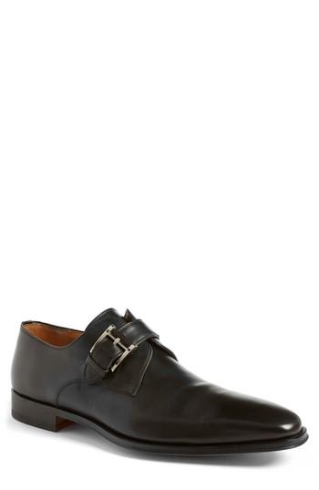 Men's Magnanni Marco Monk Strap Loafer .5 M - Black