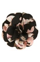 Cara Flower Ponytail Holder, Size - Black