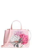 Ted Baker London Tecoma Palace Gardens Faux Leather Tote - Pink