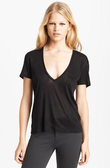 Saint Laurent Deep V-neck Tee