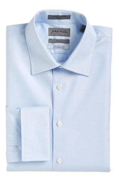 Men's John W. Nordstrom Trim Fit Solid Dress Shirt