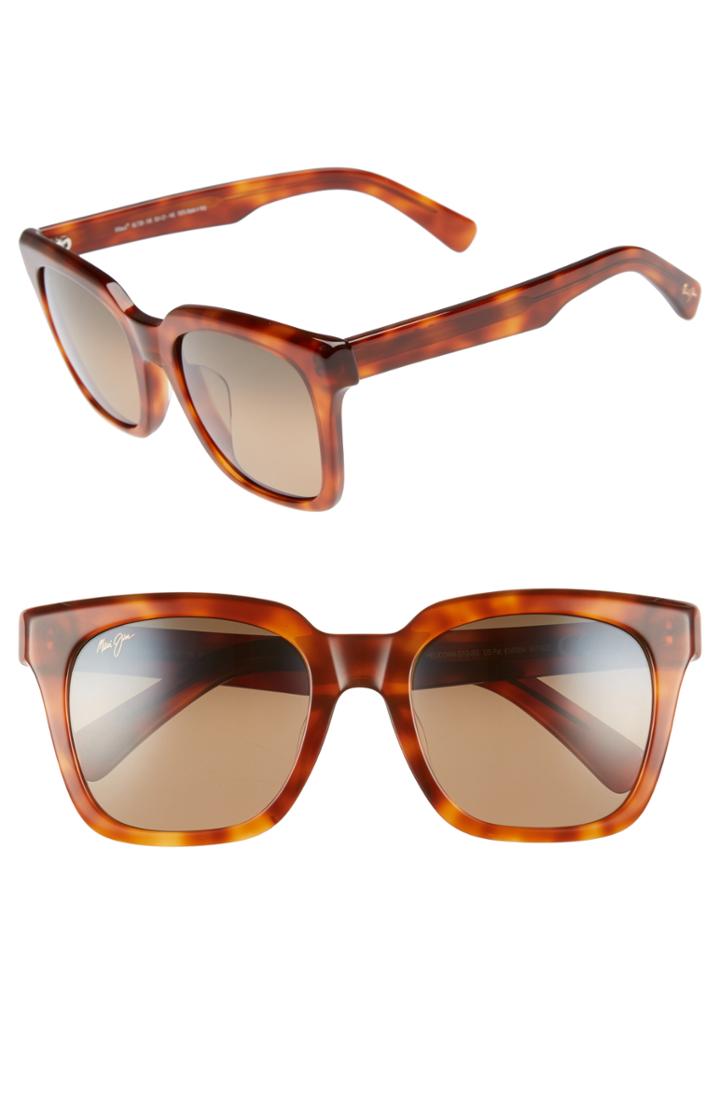 Women's Maui Jim Heliconia 53mm Polarizedplus2 Square Sunglasses -
