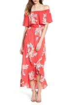 Women's Mimi Chica Off The Shoulder Maxi Dress - Red
