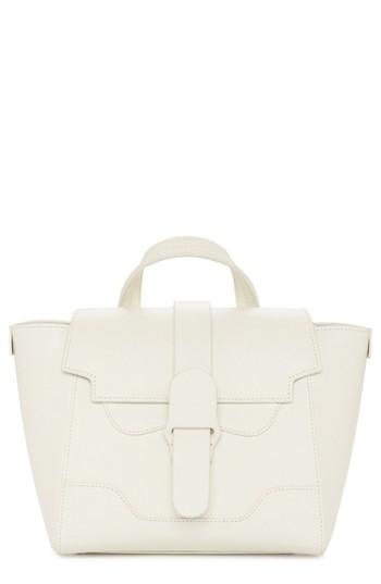 Senreve Mini Maestra Pebbled Leather Satchel - Ivory