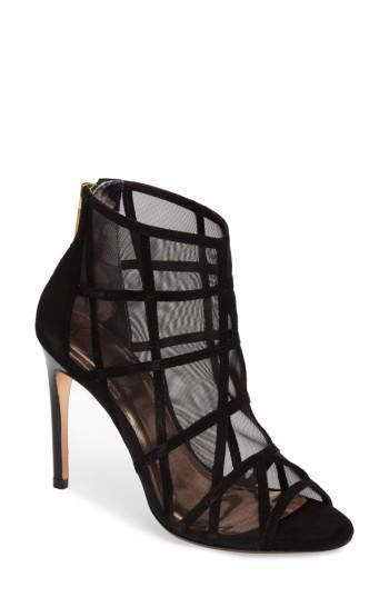 Women's Ted Baker London Xstal Mesh Bootie .5 M - Black