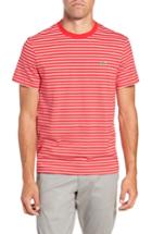 Men's Lacoste Regular Fit Stripe Jersey T-shirt (s) - Red