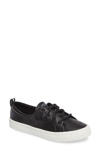 Women's Sperry Crest Vibe Creeper Sneaker .5 M - Black