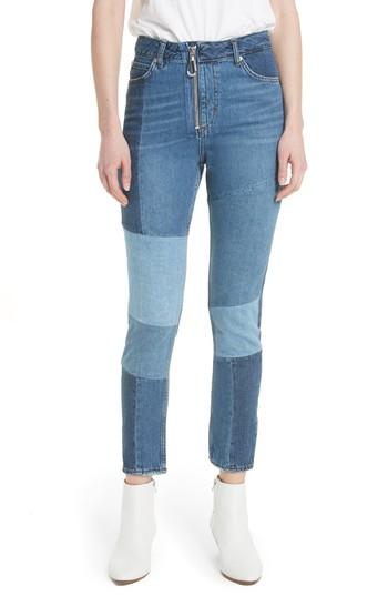 Women's Sandro Patch Skinny Jeans Us / 34 Fr - Blue