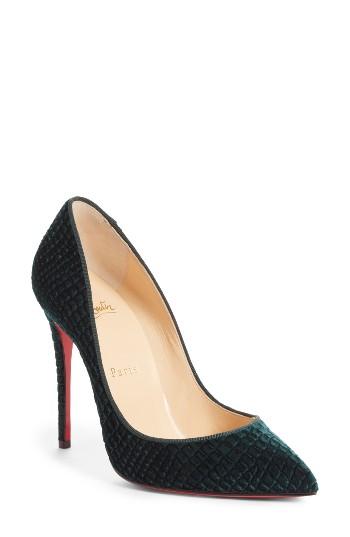 Women's Christian Louboutin Pigalle Follies Pointy Toe Pump Us / 35eu - Green