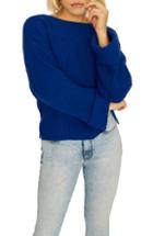 Women's Sanctuary Bell Sleeve Shaker Sweater, Size - Blue