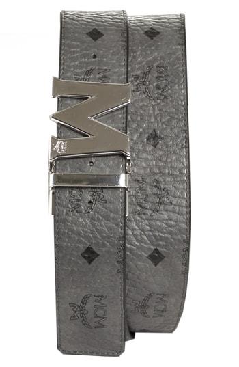 Men's Mcm Claus Reversible Belt, Size - Grey Eg