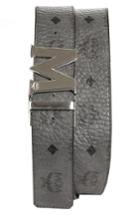 Men's Mcm Claus Reversible Belt, Size - Grey Eg