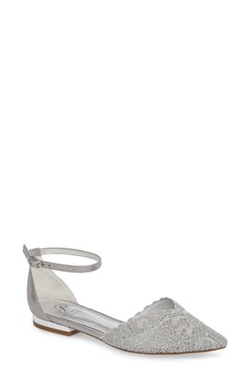 Women's Adrianna Papell Trala Ankle Strap Flat .5 M - Metallic