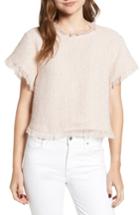 Women's Cupcakes And Cashmere Justeen Tweed Blouse, Size - Pink