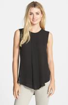 Women's Vince Camuto Center Pleat Sleeveless Blouse - Black