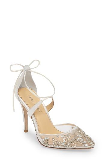 Women's Bella Belle Florence Ankle Tie Sandal M - Ivory