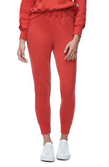 Women's Good American Good Sweats Mesh Inset Sweatpants - Red