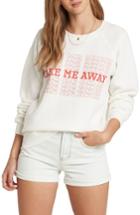 Women's Billabong Take Me Away Graphic Crop Sweatshirt - White