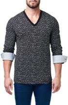 Men's Maceoo Print V-neck Pullover (s) - Black
