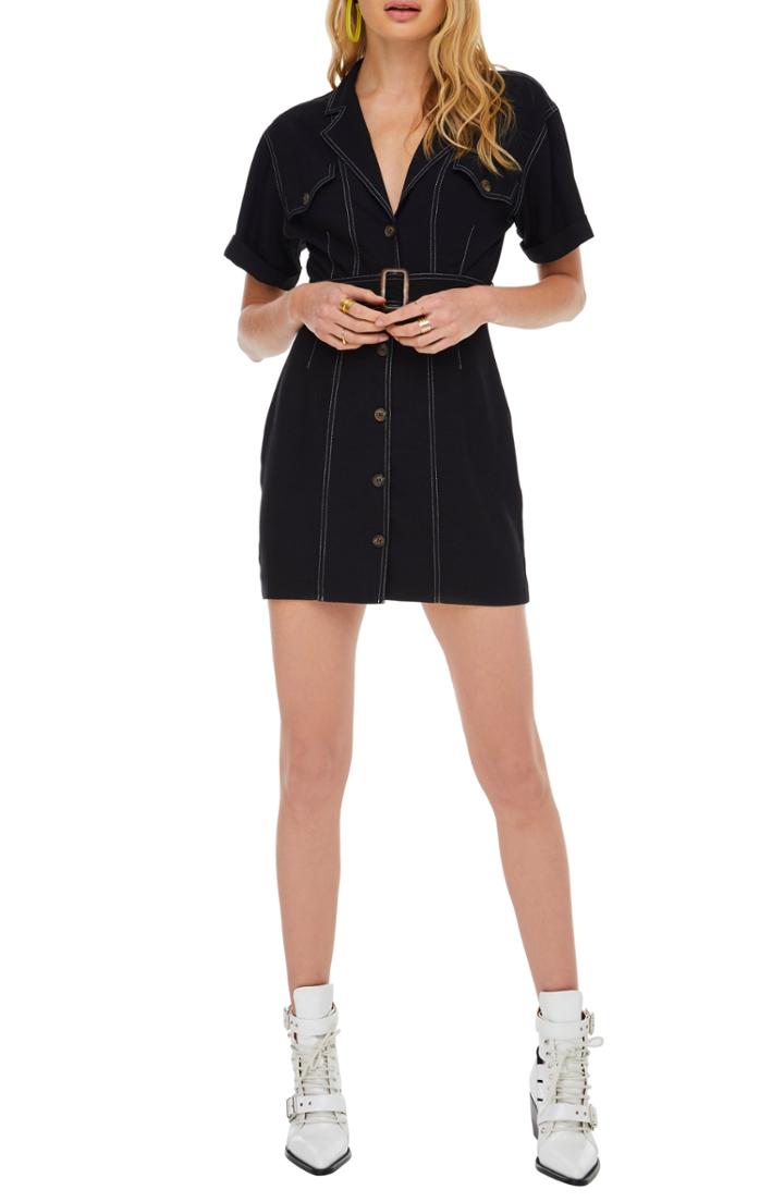 Women's Astr The Label Freehand Shirtdress - Black