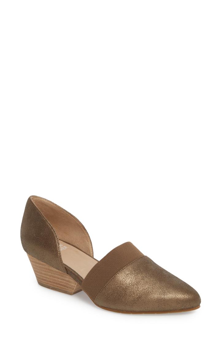 Women's Eileen Fisher Hilly D'orsay Pump M - Metallic