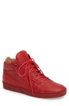 Men's Giuseppe Zanotti Side Zip Mid Top Sneaker Eu - Red