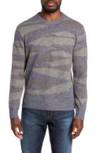 Men's Michael Bastian Camo Intarsia Fit Sweater, Size Medium - Blue