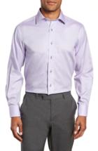 Men's Lorenzo Uomo Trim Fit Solid Dress Shirt - 34 - Purple