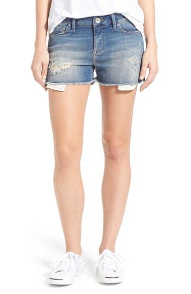 Women's Mavi Jeans Emily Ripped Cutoff Denim Shorts, Size - (online Only)